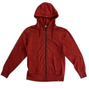 SNEAKER FREAK Men's Classic Medium Red Zip-Up Hoodie Hooded Sweatshirt